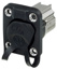 NEUTRIK NE8FDX-P6-W etherCON CAT6a D-size chassis connector, shielded, feedthrough, rubber sealing IP65, Nickel